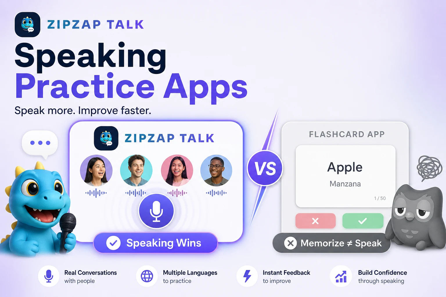 Duolingo Alternative for Speaking Practice: Apps That Actually Get You Talking — ZipZap Talk